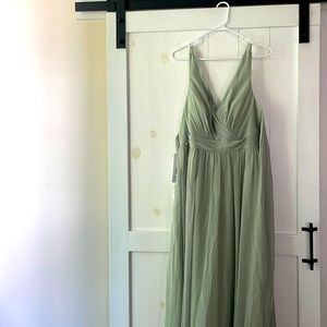 Sage green bridesmaid dress